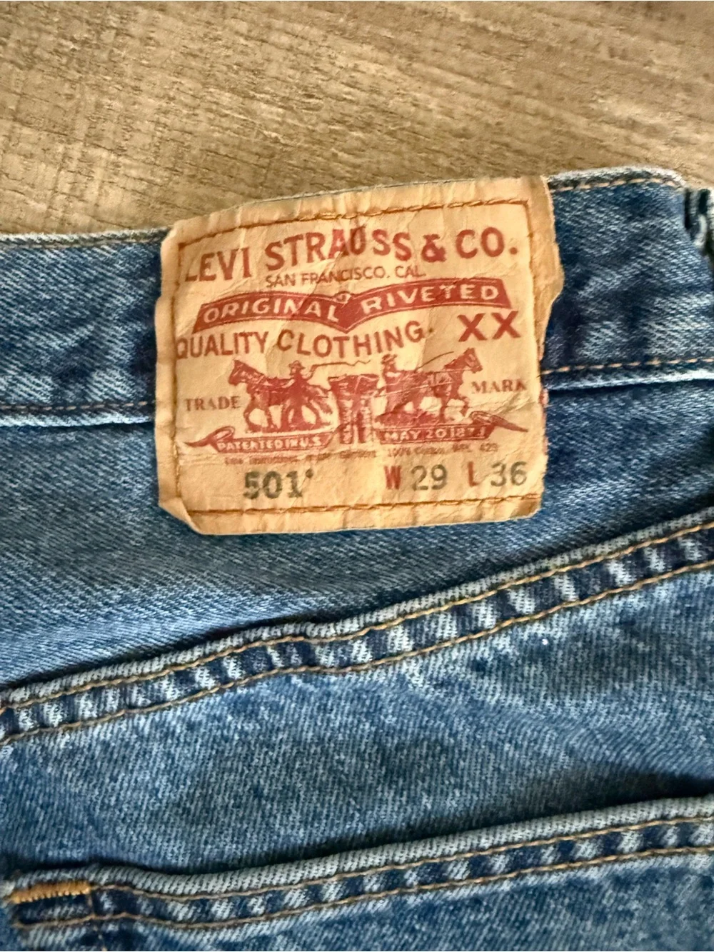 Vintage 2007 Levi's 501 Straight Leg Jeans Medium Stonewash 29 X 36 / Mexico